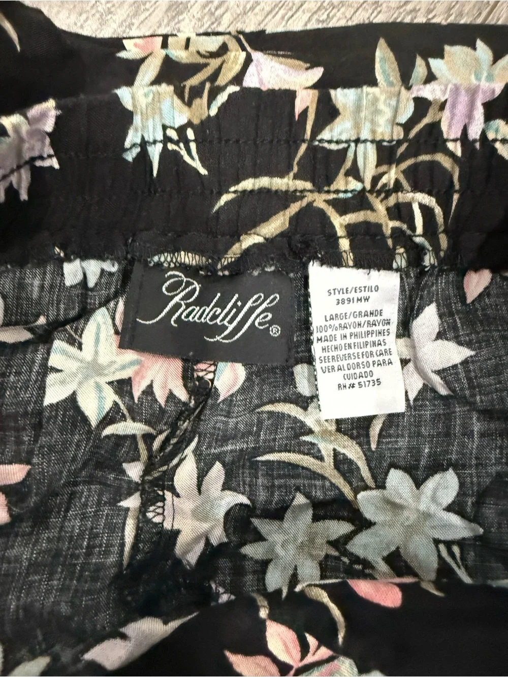 Radcliffe Black floral print midi skirt with front slit